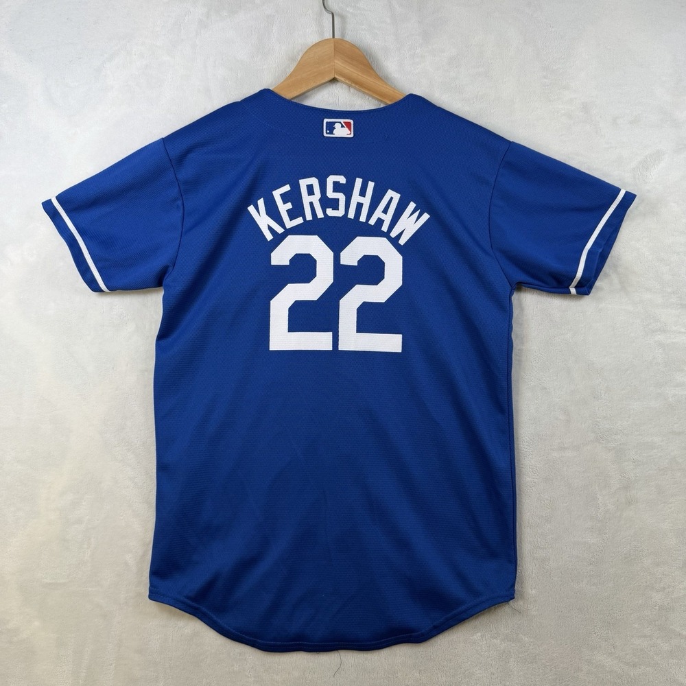 Clayton Kershaw LA Dodgers Baseball Majestic Blue #22 Youth L 14-16